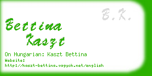 bettina kaszt business card